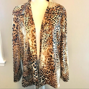 George‎ Simonton Leopard Print Jacket L EUC